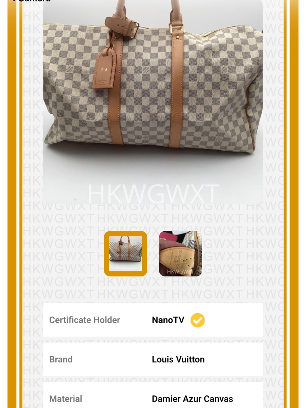 Louis Vuitton Damier Azur
Keepall 50..Authentic - Picture 11 of 12